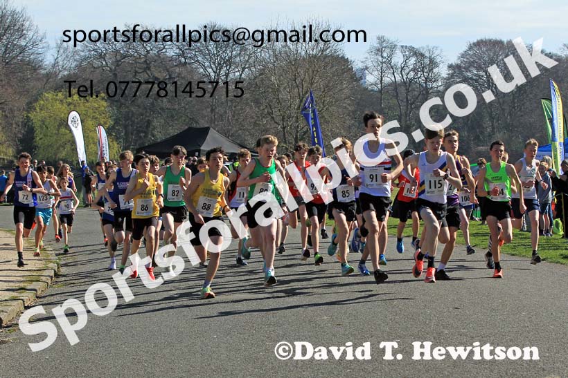 Boys Under-15s 5k, 2022 Northern 12 and 6 Stage Road Relays,  Birkenhead Park, Birkenhead, Wirral.  Photo: David T. Hewitson/Sports for All Pics